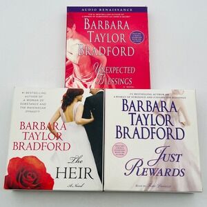 Barbara Taylor Bradford Audiobook Lot Unexpected Blessings The Heir Just Rewards
